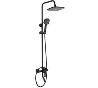 Rea Argus conjunto bañera/ducha a pared con rociador con efecto lluvia negro REA-P2389