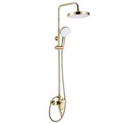 Rea Bloom conjunto de ducha a pared con rociador con efecto lluvia oro REA-P9528