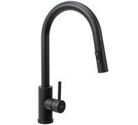 Rea FRESH BLACK MAT GRIFO DE COCINA Mezclador de fregadero de cocina de latón Mezclador de fregadero de cocina ajustable en frío y caliente Palanca única giratoria de 360 ° (negro)