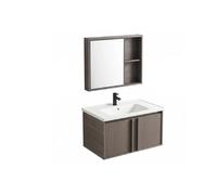 Rea Gama lavabo con mueble y espejo 60 cm marrón REA-M0205