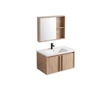 Rea Gama lavabo con mueble y espejo 70 cm marrón REA-M0209