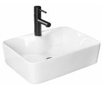 Rea Kelly lavabo 49x38 cm rectangular sobre encimera blanco REA-U6524