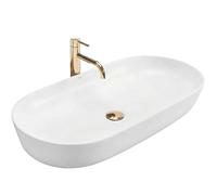 Rea LAVABO SOBRE ENCIMERA CLEO 81 BLANCO Lavabo de Baño 810 x 410 x 135 mm Cerámico (Blanco)