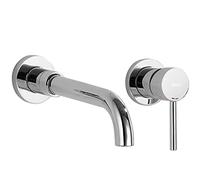 Rea LUNGO GRIFO DE BAÑO/LAVABO EMPOTRADO CROMADO LARGO + CAJA Mezclador de baño de latón Grifo monomando ajustable para lavado a mano en frío y calor (cromado)