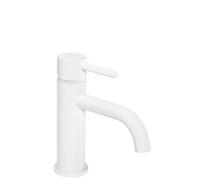 Rea LUNGO GRIFO DE LAVABO BLANCO Grifo mezclador de baño de latón bajo Grifo monomando para lavado a mano ajustable en frío y caliente (blanco)