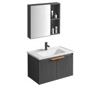 Rea Mario conjunto de muebles de baño 58.5x46x39.5 cm suspendido, para lavabo gris REA-M0006