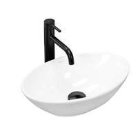 Rea Pamela lavabo 40x27 cm oval sobre encimera blanco REA-U5804