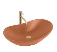Rea Royal lavabo 61.5x35.5 cm oval sobre encimera mate REA-U3530