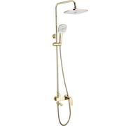 Rea Storm conjunto bañera/ducha a pared con rociador con efecto lluvia oro REA-P9531