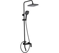 Rea Storm conjunto de ducha a pared con rociador con efecto lluvia negro REA-P9532