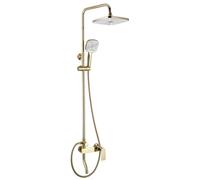 Rea Storm conjunto de ducha a pared con rociador con efecto lluvia oro REA-P9530