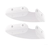 ReachMall Par de estantes esquineros acrílicos coloridos, organizador de pared que ahorra espacio para ducha, cosméticos, juguetes, soporte de exhibición resistente, 17,8 x 17,8 cm (blanco)