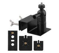 ReachMall Soporte de canalón para anillo, Arlo, panel solar EufyCam, soporte de cámara de seguridad ABS, blanco y negro, 8,6 x 7,2 x 6 cm