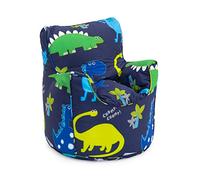 Ready Steady Bed Sillón Wildwood para Niños Pequeños | Muebles Cómodos para Niños | Sofá Suave De Sala De Juegos para Niños | Sillón Tipo Puff Pera Diseñada Ergonómicamente (Dino Dark)
