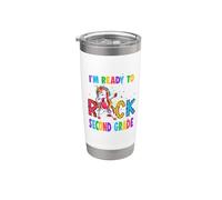 Ready To Rock Second Grade Dabbing Unicorn Back To School Vaso térmico de acero inoxidable de doble pared