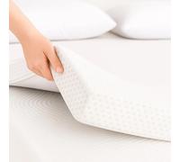 REAL CONFORT Topper Cubrecolchón Viscoelástico 100% Alta Densidad | Transpirable y Antiácaros | Funda Desenfundable y Lavable | Fabricado en España