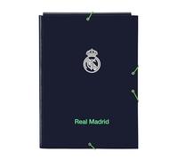 Safta REAL MADRID 2ª EQUIPACIÓN 25/26 - Carpeta Folio con 3 Solapas, Ideal para Niños de Diferentes Edades, Cómoda y Versátil, Calidad y Resistencia, 26x36.5 cm