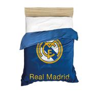 Real Madrid C.F. - Edredón nórdico Real Madrid CF Escudo Centrado Cama 90-105 Cm (180 x 260 Cm) Oficial