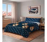 Real Madrid CF - Funda Nórdica 2 Piezas 100% Microfibra Oficial 2026 Modelo 1 Azul Marino - Funda Nórdica + Funda Almohada (No Incluye Bajera) (Cama 105 cm)