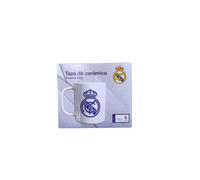 Real Madrid CF Taza Lacada 330 Ml En Caja ceramica blanca oficial y original garantizado