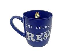 REAL MADRID CF - Taza Lacada Azul, 350 ml, en Caja, Producto Oficial (CyP Brands)