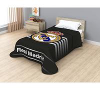 Real Madrid Colcha Bouti Oficial - Edredón Fino de Primavera y Verano, Acabado Termosellado, 100% Microfibra Premium (100 gsm) - Diseño Escudo Fútbol (REB80053, Cama 150cm 250x260cm)