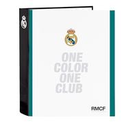 Safta REAL MADRID EQUIPACIÓN 26/27 - Carpeta Folio 4 Anillas, Ideal para Niños de Diferentes Edades, Cómoda y Versátil, Calidad y Resistencia, 27x6x33 cm