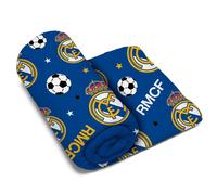 Real Madrid Escudo Manta Coralina 150x95cm Nuevo Diseño - Manta de Invierno