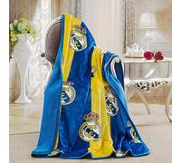 Real Madrid Silk Touch - Manta con Forro de Sherpa (50 x 60 Pulgadas)
