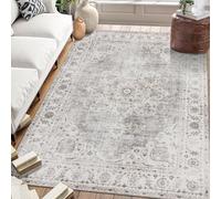 ReaLife Alfombra Lavable a Maquina - Fabricada con Fibras recicladas Medallion - Beige Ivory, 90 x 150 cm