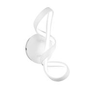 Reality, Aplique, Perugia incl. 1 x LED,SMD,18,0 Watt,4000K,2400 Lm. Plástico, Blanco, Cuerpo: Metal, estera blanca A:22,0cm, A:40,0cm, P:17,0cm Regulable mediante interruptor,4000K