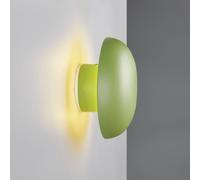 Reality Leuchten Aplique de pared LED recargable Davey, verde, atenuable, Ø 15,5 cm
