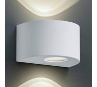 Reality Leuchten Aplique LED de exterior redondo Rosario, blanco