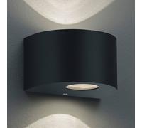 Reality Leuchten Aplique LED de exterior redondo Rosario, negro