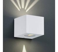 Reality Leuchten Aplique LED para exterior cuadrado Córdoba, blanco