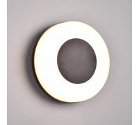 Reality Leuchten Aplique LED para exterior Morena, negro, IP54, CCT, plástico