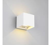 Reality Leuchten Aplique para exterior recargable LED Talent, blanco, ancho 10 cm, sensor