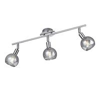 Reality Leuchten Brest R80593006 - Lámpara de techo (metal cromado, cristal, 3 unidades, E14)