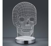 Reality Leuchten Color de luz conmutable, lámpara de mesa LED Skull