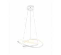 Reality Leuchten Course Lámpara colgante LED, blanco mate, 4.000 K, Ø 60 cm, metal