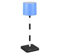 Reality Leuchten Fernandez R54096312 - Lámpara LED de mesa (batería exterior, metal y plástico, incluye base de carga de 1,5 W), color negro y azul