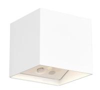 Reality Leuchten Genie R24169631 - Lámpara LED de pared para exterior (funciona con batería, con sensor de movimiento, plástico blanco mate, incluye 1 W)