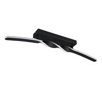 Reality Leuchten Plafón LED Ginko, negro mate, metal, longitud 79 cm