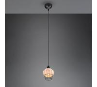 Reality Leuchten Lámpara colgante Borka, 1 luz, Ø 17,5 cm, Natur