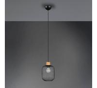 Reality Leuchten Lámpara colgante Calimero look jaula 1 luz Ø 18 cm