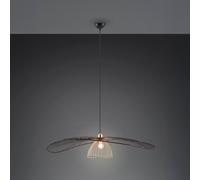 Reality Leuchten Lámpara colgante Lauris, negro mate, Ø 100 cm, metal, E27
