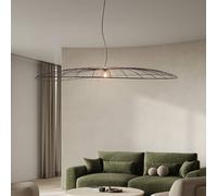 Reality Leuchten Lámpara colgante Lauris, negro mate, Ø 200 cm, metal, E27