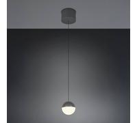Reality Leuchten Lámpara colgante LED Senta, antracita, Ø 10 cm, 3000 K, 1 luz.