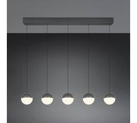 Reality Leuchten Lámpara colgante LED Senta, antracita, longitud 114 cm, 3000 K, 5 luces.