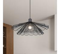 Reality Leuchten Lámpara colgante Margarita, Ø 50 cm, negro, E27, metal
